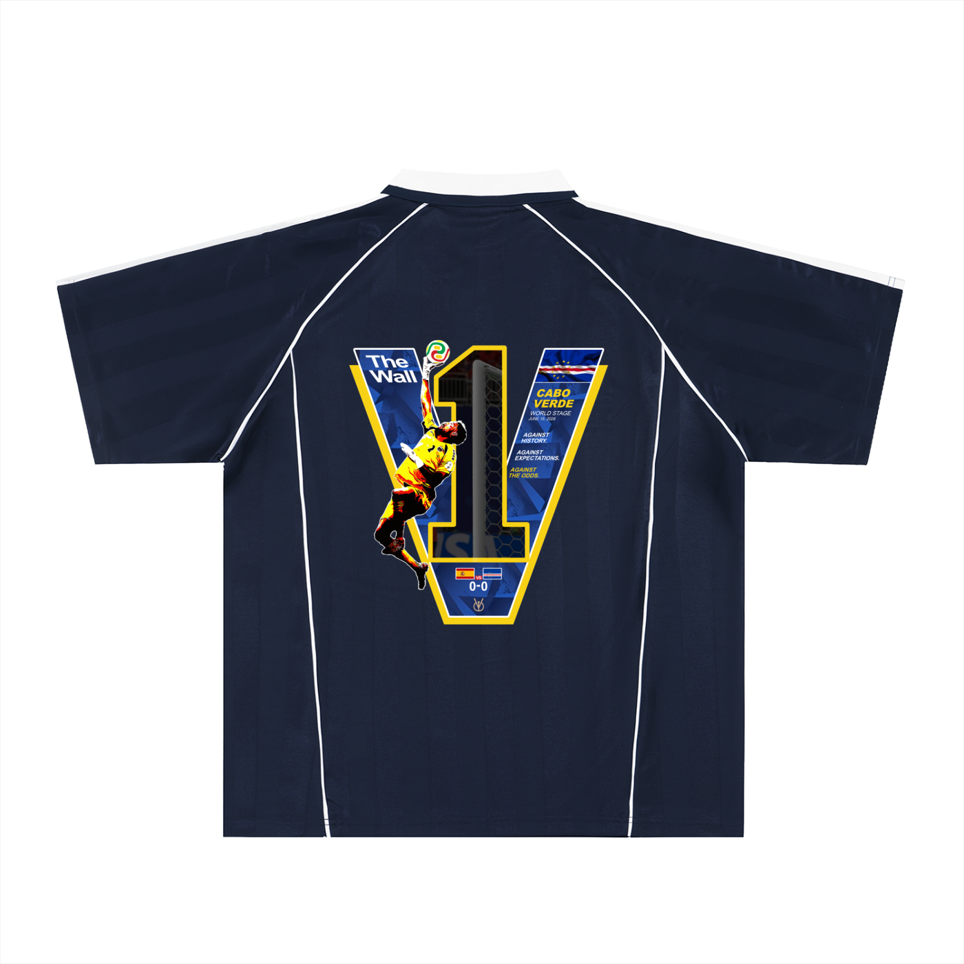 CV-WC-V1 - Shadow Stripe Collared Soccer Jersey